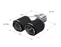 MBRP - MBRP Exhaust pT5170CF MBRP Universal Carbon Fiber Dual Tip 3.5in OD/2.5in Inlet - Image 3