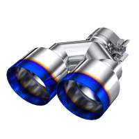 MBRP - MBRP Exhaust pT5177BE MBRP Burnt End Tip 2.5 ID Dual 4 OD Out 9.55 length Single wall 304 Stainless Steel Pass Side - Image 1