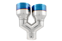 MBRP - MBRP Exhaust pT5178BE MBRP Burnt End Tip 2.5 ID Dual 4 OD Out 9.5 length Single wall 304 Stainless Steel Driver Side - Image 2