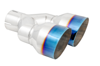 MBRP - MBRP Exhaust pT5178BE MBRP Burnt End Tip 2.5 ID Dual 4 OD Out 9.5 length Single wall 304 Stainless Steel Driver Side - Image 3