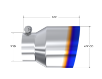 MBRP - MBRP Exhaust pT5180BE MBRP Universal Stainless Steel Dual Wall Tip 4.5in OD/3in Inlet/6.13in L - Image 3