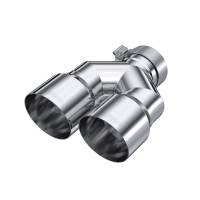 MBRP - MBRP Exhaust pT5182 MBRP 3in ID / Dual 4in OD Out Staggered L 9.87in / R 9.37in Single Wall T304 SS Univ Exhaust Tip - Image 1