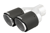 MBRP - MBRP Exhaust pT5182CF MBRP 3in ID / Dual 4in OD Out Staggered L 9.87in / R 9.37in Dual Wall Carbon Fiber Univ Exhaust Tip - Image 2