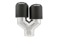 MBRP - MBRP Exhaust pT5183CF MBRP 3in ID / Dual 4in OD Out Staggered L 9.37in / R 9.87in Dual Wall Carbon Fiber Univ Exhaust Tip - Image 3
