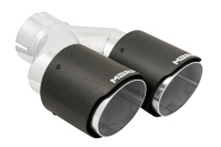 MBRP - MBRP Exhaust pT5183CF MBRP 3in ID / Dual 4in OD Out Staggered L 9.37in / R 9.87in Dual Wall Carbon Fiber Univ Exhaust Tip - Image 4
