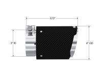 MBRP - MBRP Exhaust pT5188CF MBRP Universal Carbon Fiber Tip 3in ID / 4in OD Out / 6.13in Length Angle Cut Dual Wall - Image 3
