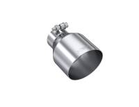 MBRP - MBRP Exhaust pT5191 MBRP Universal Stainless Steel Tip 2.5in ID / 4.5in OD Out / 6.5in Length Angle Cut Single Wall - Image 1
