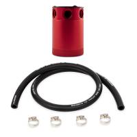 Mishimoto - Mishimoto MMBCC-CBTHR-RD Mishimoto Compact Baffled Oil Catch Can 3-Port - Red - Image 2