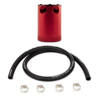 Mishimoto - Mishimoto MMBCC-CBTWO-RD Mishimoto Compact Baffled Oil Catch Can - 2-Port - Red - Image 2