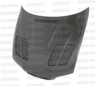 Seibon - Seibon Carbon HD0105BMWE46M3-GTR Seibon 01-05 BMW E46 M3 GTR Style Carbon Fiber Hood - Image 1
