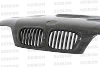 Seibon - Seibon Carbon HD0105BMWE46M3-GTR Seibon 01-05 BMW E46 M3 GTR Style Carbon Fiber Hood - Image 6