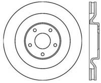 Stoptech - Stoptech 126.62102CSL StopTech Power Slot 06-10 Corvette (Z06) / 10 Corvette Grand Sport Front Left Slotted CRYO Rotor - Image 1