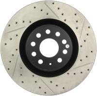 Stoptech - Stoptech 127.33112L StopTech 09 VW Passat CC / 06-09 Passat Slotted & Drilled Left Front Rotor - Image 3