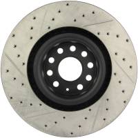 Stoptech - Stoptech 127.33112L StopTech 09 VW Passat CC / 06-09 Passat Slotted & Drilled Left Front Rotor - Image 4