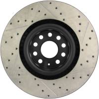 Stoptech - Stoptech 127.33112R StopTech 09 VW Passat CC / 06-09 Passat Slotted & Drilled Right Front Rotor - Image 4