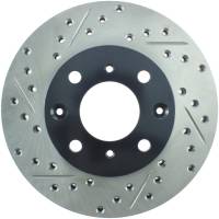 Stoptech - Stoptech 127.40023R StopTech 96-00 Honda Civic DX/HX Coupe/90-00 Civic DX/LX Sedan Slotted & Drilled Right Front Rotor - Image 1