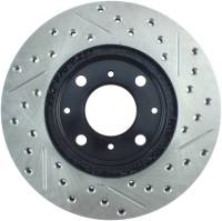 Stoptech - Stoptech 127.40023R StopTech 96-00 Honda Civic DX/HX Coupe/90-00 Civic DX/LX Sedan Slotted & Drilled Right Front Rotor - Image 3