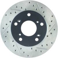 Stoptech - Stoptech 127.40056L StopTech 02-06 Acura RSX Slotted & Drilled Left Front Rotor - Image 1
