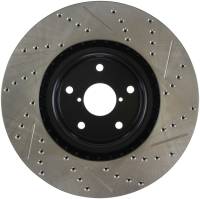 Stoptech - Stoptech 127.47022R StopTech 05-10 Subaru Impreza WRX/STi Slotted & Drilled Right Front Rotor - Image 4