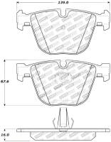 Stoptech - Stoptech 308.09190 StopTech Street Touring 06-09 BMW M5 E60 / 07-09 M6 E63/E63 Rear Brake Pads - Image 1