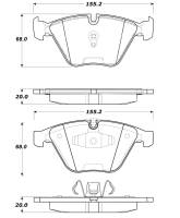 Stoptech - Stoptech 308.12600 StopTech Street Touring Brake Pads - Image 1
