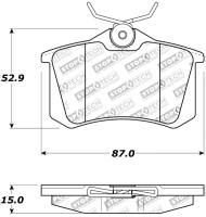 Stoptech - Stoptech 309.03400 StopTech 02-08 Audi A4 Quattro / 2/99-02 Audi S4 / 93-10 VW Golf GL/GLS Performance Rear Brake Pads - Image 3