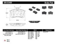 Stoptech - Stoptech 309.03400 StopTech 02-08 Audi A4 Quattro / 2/99-02 Audi S4 / 93-10 VW Golf GL/GLS Performance Rear Brake Pads - Image 4
