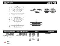 Stoptech - Stoptech 309.06920 StopTech Performance 01-02 BMW Z3 / 03-09 Z4 / 10/90-07 3 Series / 99-09 Saab 9-5 Rear Brake Pads - Image 2