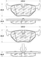 Stoptech - Stoptech 309.06920 StopTech Performance 01-02 BMW Z3 / 03-09 Z4 / 10/90-07 3 Series / 99-09 Saab 9-5 Rear Brake Pads - Image 3
