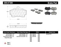 Stoptech - Stoptech 309.07380 StopTech Performance 97-04 Porsche Boxster / 00-08 Boxster S / 98-08 911 Rear Brake Pads - Image 1