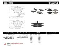 Stoptech - Stoptech 309.11110 StopTech Performance 08-13 Audi TT Quattro / 12 VW Golf R Front Brake Pads - Image 1