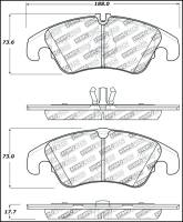 Stoptech - Stoptech 309.13220 StopTech Performance 08-10 Audi A5 / 10 S4 / 09-10 Audi A4 (except Quattro) Front Brake Pads - Image 1