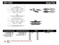 Stoptech - Stoptech 309.13220 StopTech Performance 08-10 Audi A5 / 10 S4 / 09-10 Audi A4 (except Quattro) Front Brake Pads - Image 3
