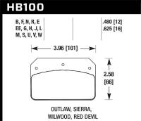 Hawk Performance - Hawk Performance kHB100E.480 Hawk Wilwood Dynalite Caliper Blue 9012 Brake Pads - Image 5