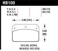Hawk Performance - Hawk Performance kHB100G.480 Hawk Wilwood Dynalite Caliper 12mm Street DTC-60 Brake Pads - Image 3
