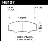 Hawk Performance - Hawk Performance kHB107D.620 Hawk Alcon/AP Racing Motorsport Caliper ER-1 Brake Pad Set - Image 2