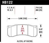Hawk Performance - Hawk Performance kHB122Z.710 Hawk StopTech ST-60 Caliper Performance Ceramic Street Brake Pads - Image 2