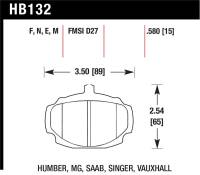 Hawk Performance - Hawk Performance kHB132N.580 Hawk HP+ Street Brake Pads - Image 4
