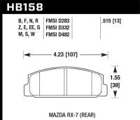Hawk Performance - Hawk Performance kHB158B.515 Hawk 2003-2005 Mazda 6 HPS 5.0 Rear Brake Pads - Image 4