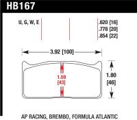 Hawk Performance - Hawk Performance kHB167G.778 Hawk AP Racing  DTC-60 Race Brake Pads - Image 4