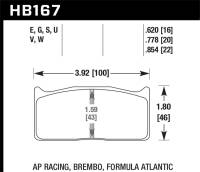 Hawk Performance - Hawk Performance kHB167G.778 Hawk AP Racing  DTC-60 Race Brake Pads - Image 5