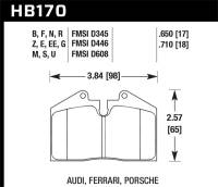 Hawk Performance - Hawk Performance kHB170U.650 Hawk 89-94 Porsche 911 / 86-94 944 / 93 & 95 968 Front & Rear DTC-70 Race Brake Pads - Image 5