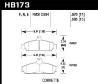 Hawk Performance - Hawk Performance kHB173N.570 Hawk HP+ Street Brake Pads - Image 4