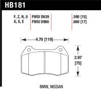 Hawk Performance - Hawk Performance kHB181F.660 Hawk 94-97 BMW 840CI/850CI HPS Front Street Brake Pads - Image 2