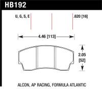 Hawk Performance - Hawk Performance kHB192U.620 Hawk AP Racing CP4567 / CP5040-10/11/12/13S4 / CP5100 / CP5108 / CP6760 DTC-70 Race Brake Pads - Image 4