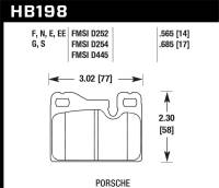 Hawk Performance - Hawk Performance kHB198D.685 Hawk 87-89 Porsche 924 2.5L S Rear ER-1 Brake Pads - Image 2