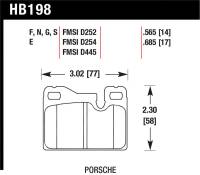 Hawk Performance - Hawk Performance kHB198E.685 Hawk 77-88 Porsche 924 / 78-85 & 92-95 928 / 83-91 944 Blue 9012 Race Rear Brake Pads - Image 3