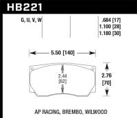 Hawk Performance - Hawk Performance kHB221U.787 Hawk AP Racing/Wilwood DTC-70 Race Brake Pads - Image 4