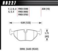 Hawk Performance - Hawk Performance kHB227U.630 Hawk 92-95 BMW 325iS / 96-02 BMW M3 DTC-70 Race Rear Brake Pads - Image 4