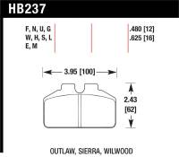 Hawk Performance - Hawk Performance kHB237M.480 Hawk Ferro-Carbon Black Brake Pads - 12.192mm Pad Thickness - Image 3